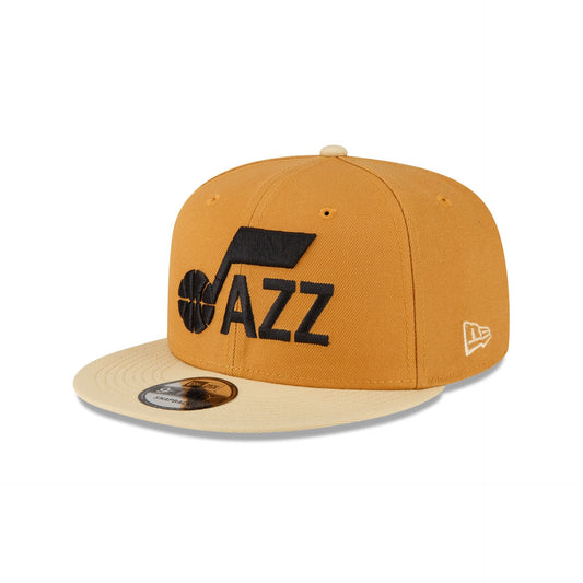 Utah Jazz Oatmeal 9FIFTY Snapback Hat